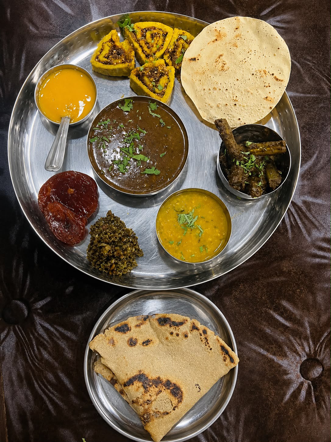 Masvadi thali with bhakri